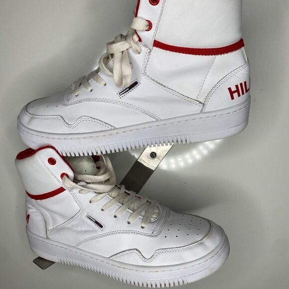 TOMMY HILFIGER Men's P2385layer 1a Hi-Top Trainers Size 9 - Picture 1 of 7